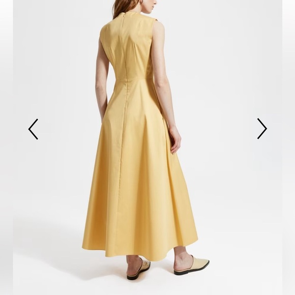 Theory Classic Chino Volume Dart Yellow Dress - Picture 2 of 11